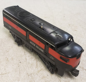 Vintage Lionel O-Gauge Postwar 231 Rock Island Diesel Switcher Locomotive Train Engine