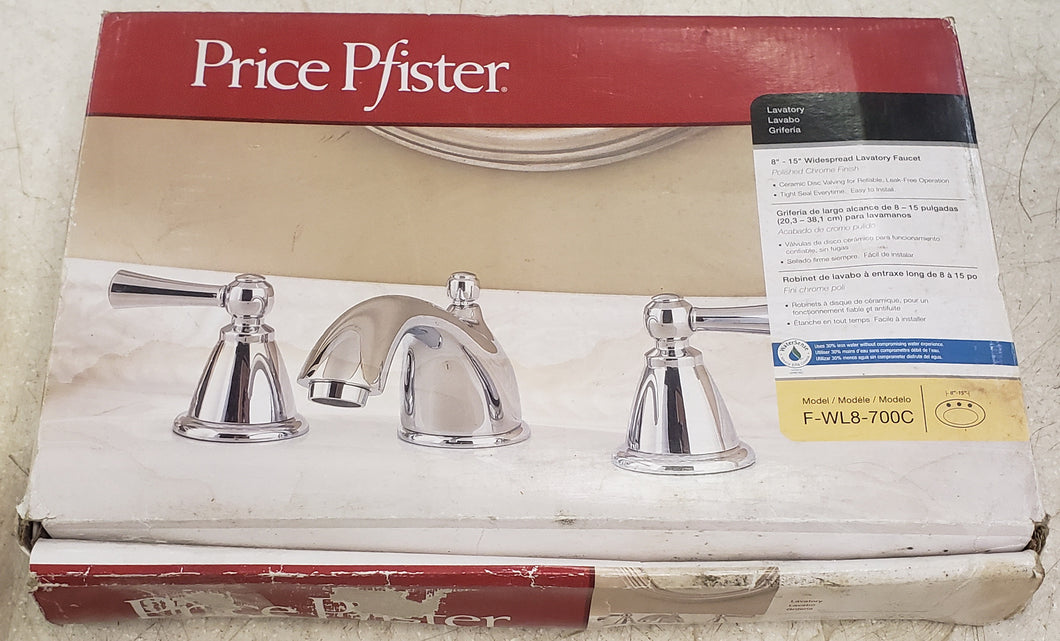 Price Pfister F-WL8-700C Classic 2-Handle Widespread Bathroom Faucet, 8-Inch, Polished Chrome