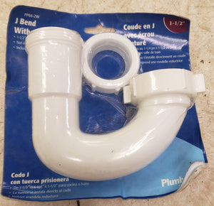 Plumb Pak PP66-2W Plumb Pak 1-1/2" D X 6-3/4 in. L Plastic J-Bend