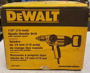 DeWALT DW130V 9A 1/2" Spade Handle Drill Concrete Mud Mixer