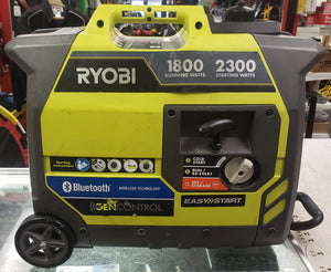 Ryobi RYi2300BTA 2,300-Watt Recoil Start Bluetooth Super Quiet Gasoline Powered Digital Inverter Generator with CO Shutdown Sensor