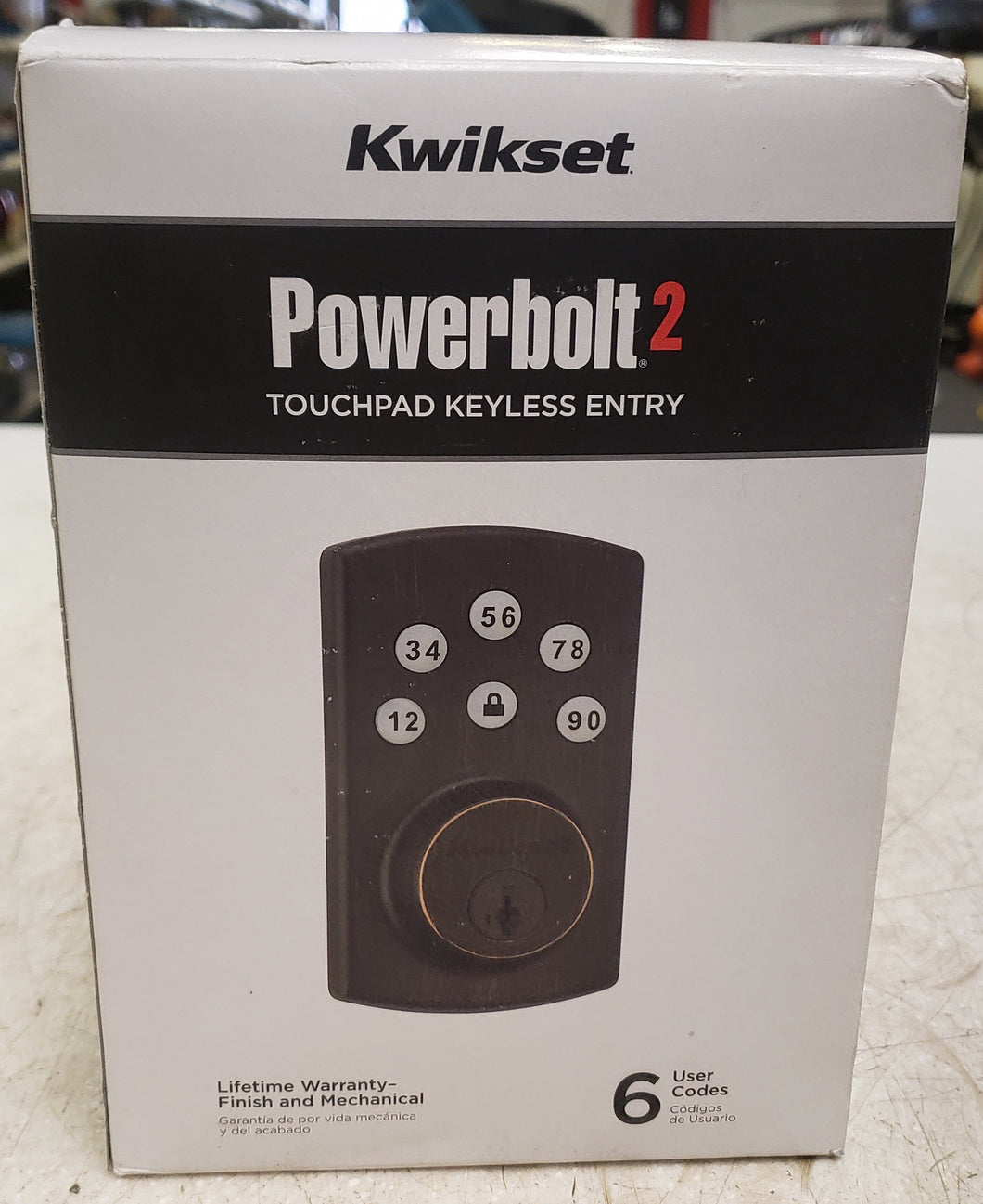 Kwikset 99070-103 Powerbolt2 Venetian Bronze Single Cylinder Keypad Electronic Deadbolt Featuring SmartKey Security