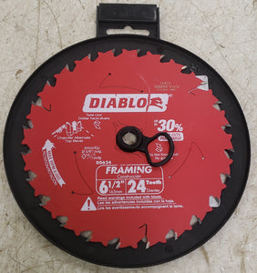 Diablo D0624R 6-1/2" x 24-Teeth Framing Circular Saw Blade for Wood