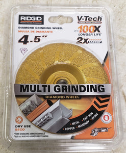 Ridgid HD-VBMW45 4.5" V-Tech Multipurpose Grinding Wheel