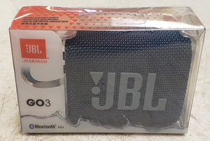 JBL GO3 Portable Waterproof Wireless Bluetooth Speaker - Blue