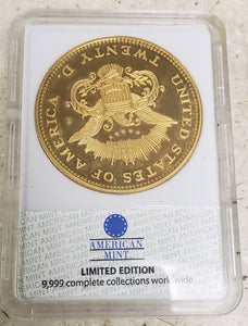 1849 Liberty Head Double Eagle Replica 24K Gold Plated