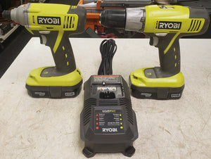 Ryobi P882 18V ONE+ Drill and Impact Driver Kit