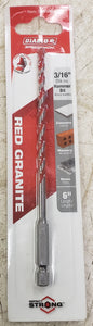 DIABLO DMARG1030 3/16" x 4" x 6" SPEEDemon Red Granite Carbide-Tipped Hammer Drill Bit