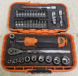 MAC Tools SM38PTO 38-Piece 1/4" Drive SAE Precision Torque Micro Set - Hi-Vis Orange