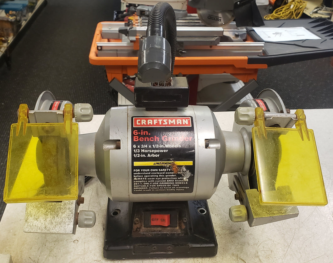 Craftsman 21126 1/3HP Bench Grinder with Light