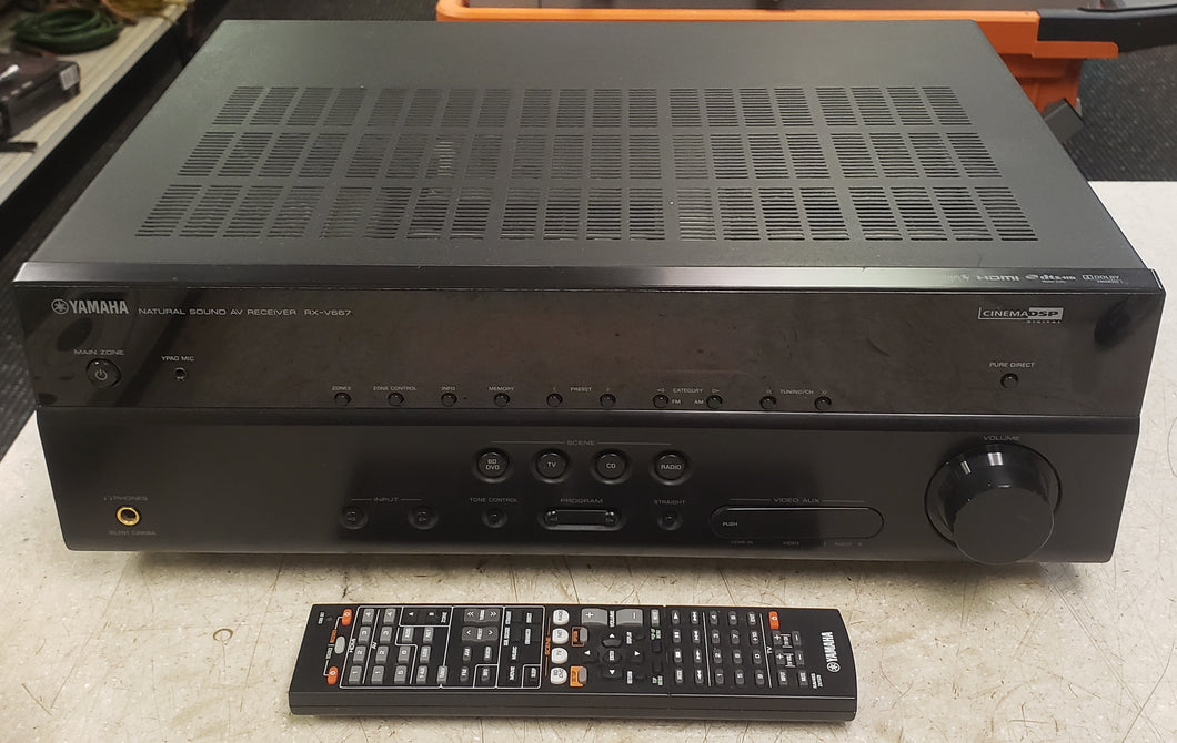 Yamaha RX-V667 7.2 Channel Natural Sound Home Theater AV HDMI Stereo Receiver with Remote