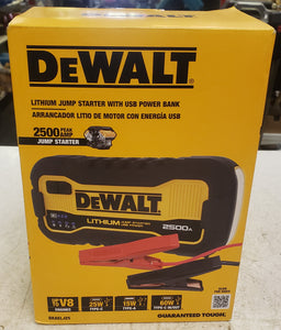 DeWALT DXAELJ25 2500 Peak Amp Lithium Jump Starter with USB Power Bank