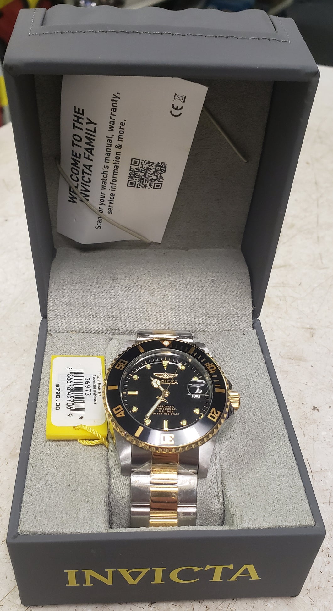 Invicta Pro Diver 36973 Automatic Black Dial Men's Watch