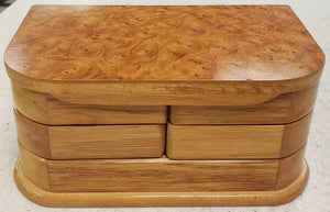 Vintage Mele Oak Jewelry Box