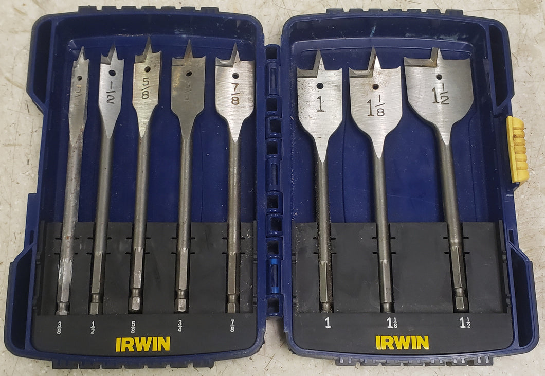 Irwin 8-Piece Spade Bit Set (3/8