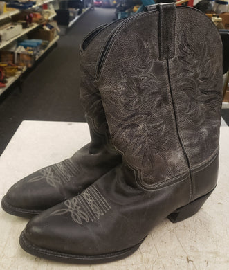 Laredo Gray Leather Cowboy Boots - size 13