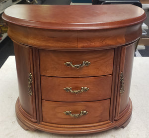 Cherry Wooden Jewelry Box (12" H x 14" W x 8" D)