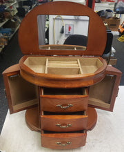 Load image into Gallery viewer, Cherry Wooden Jewelry Box (12&quot; H x 14&quot; W x 8&quot; D)