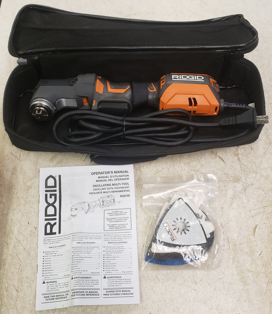 Ridgid R28700 4 Amp Corded Oscillating Multi-Tool