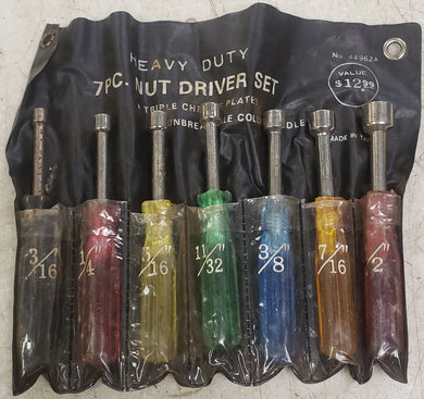 Vintage 7-Piece SAE Nut Driver Set (3/16