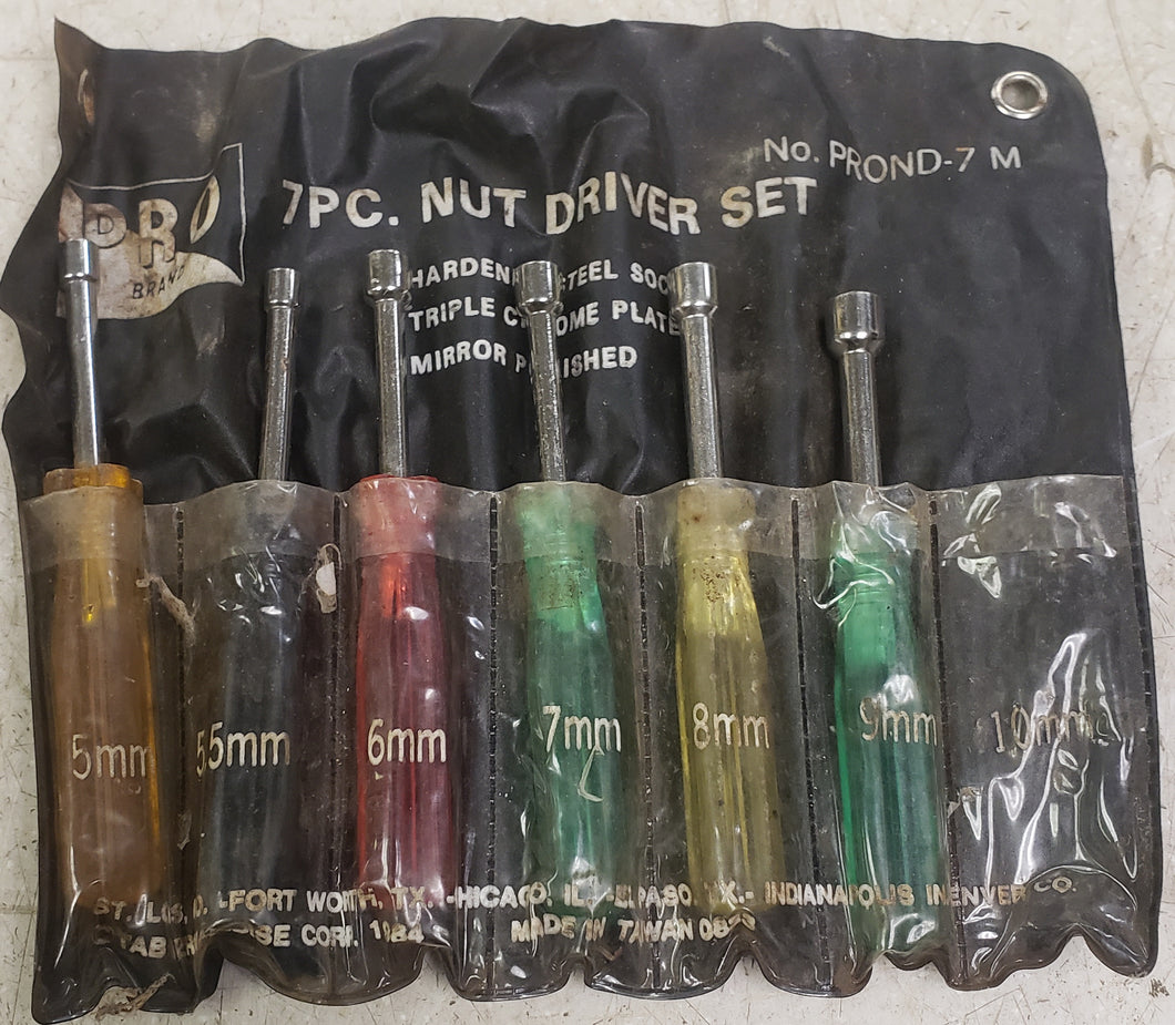 Vintage 6-Piece Metric Nut Driver Set (5mm to 9mm)