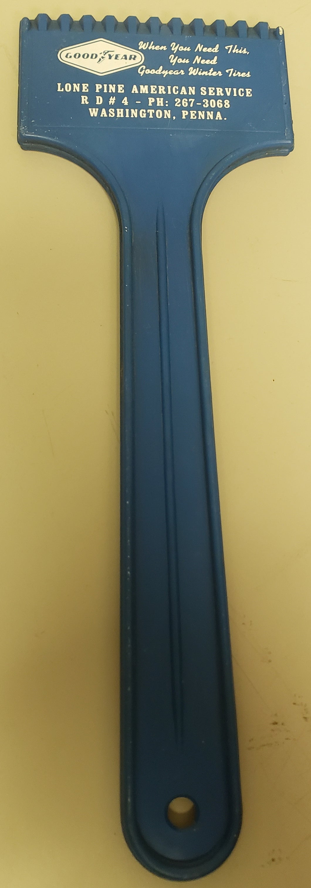 Vintage GoodYear Ice Scraper Lone Pine American Service Washington, PA