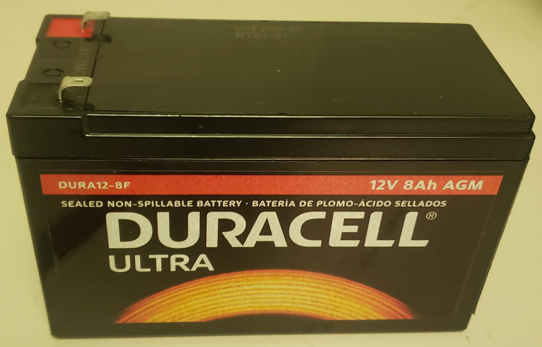 Duracell DURA12-8F 12V 8Ah AGM SLA Battery with F1 terminals