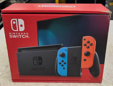 Nintendo Switch with Blue and Red Joy-con