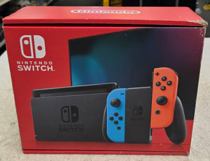 Nintendo Switch with Blue and Red Joy-con