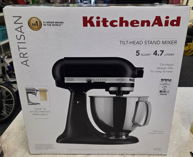 KitchenAid KSM150PS Artisan Series 5-Quart Tilt Head Stand Mixer with Pouring Shield - Matte Black
