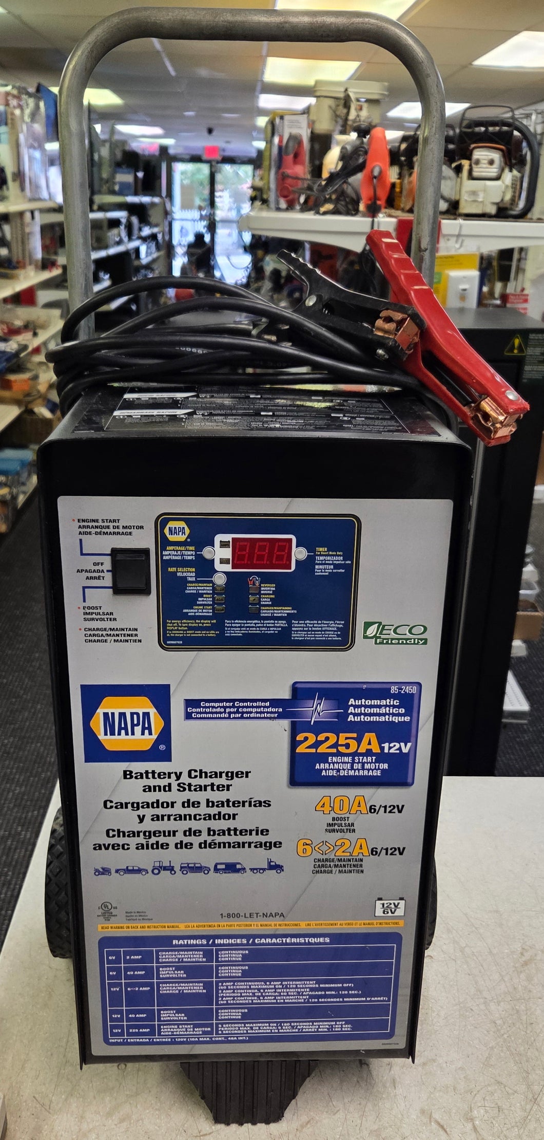 NAPA 85-2450 225A 12V Automatic Battery Charger and Engine Starter