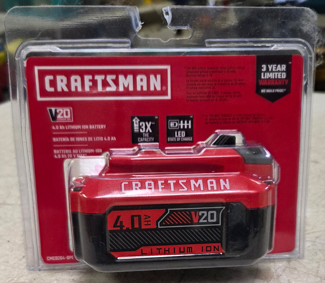 Craftsman CMCB204 V20 20-Volt Lithium-ion 4.0 Ah Battery