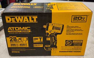 DeWALT DCF921B ATOMIC 20V MAX Cordless Brushless 1/2