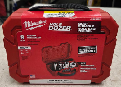 Milwaukee 49-22-4006 9-Piece Hole Dozer General Purpose Bi-Metal Hole Saw Set