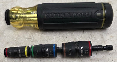 Klein Tools 320303 14-in-1 Multi-Bit Adjustable Length Screwdriver / 32900R 7-in-1 Impact Flip Socket with Handle