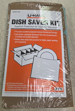 U-Haul Dish Saver Kit Superior Protection For Fine Dishware