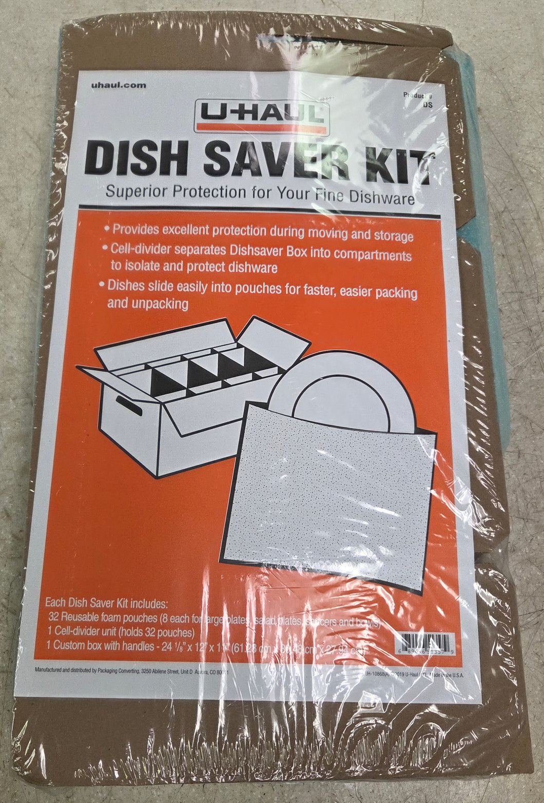 U-Haul Dish Saver Kit Superior Protection For Fine Dishware