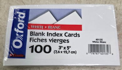 Oxford 40135 Blank Index Cards, 3