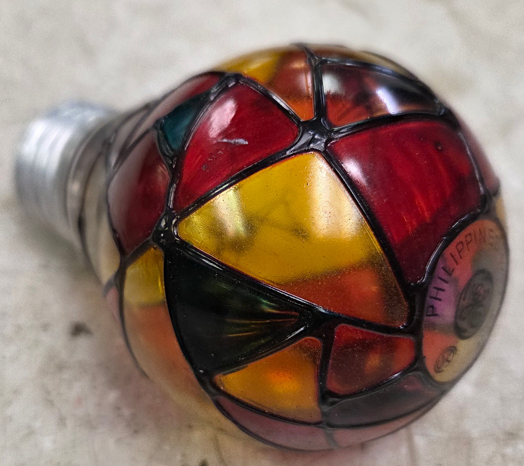 GE 25W Stained Glass Light Bulb