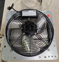 Load image into Gallery viewer, VEVOR AMX-FAG12 12" Shutter Exhaust Fan, High-speed 1000 CFM, Aluminum Wall Mount Attic Fan with AC-motor, Ventilation and Cooling for Greenhouses, Garages, Sheds, Shops, FCC