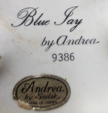 Load image into Gallery viewer, Vintage Andrea by Sadek 9386 Porcelain Blue Jay Figurine