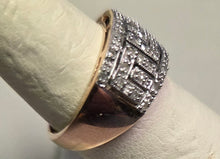Load image into Gallery viewer, 3.35 dwt 14K rose gold ring with many tiny diamonds - size 7.25