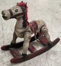 Load image into Gallery viewer, Vintage Enesco Miniature Wooden Rocking Horse