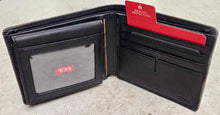 Load image into Gallery viewer, Tumi Nassau Global Removable Passcase RFID Blocking Men's Leather Bi-Fold Wallet - Black
