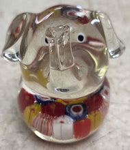 Load image into Gallery viewer, Vintage Murano Style Miniature Elephant Art Glass Millefiori Paperweight