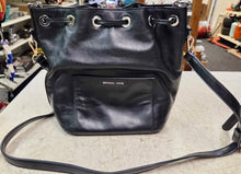 Load image into Gallery viewer, Michael Kors Dottie Studded Leather Bucket Bag - Black