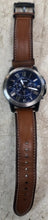 Load image into Gallery viewer, Fossil FS5151 Grant Light Brown Leather Strap Blue Dial Men's Watch