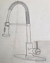 Load image into Gallery viewer, Sarissa HK003 High-Arc Single Handle Pulldown Kitchen Faucet in Brushed Nickel