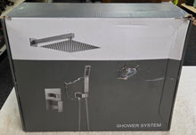 Load image into Gallery viewer, RNDIOZD 10" Matte Black Rain Shower Faucet Set  with Handheld Sprayer