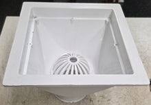 Load image into Gallery viewer, Canplas 394718 9" Square Endura Standard PVC Floor Sink with 3" Hub - White